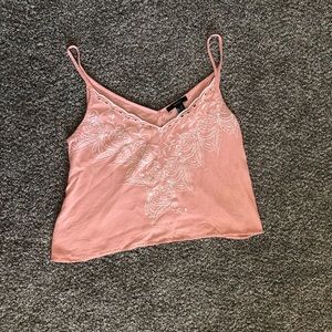 Forever 21 embroidered crop top